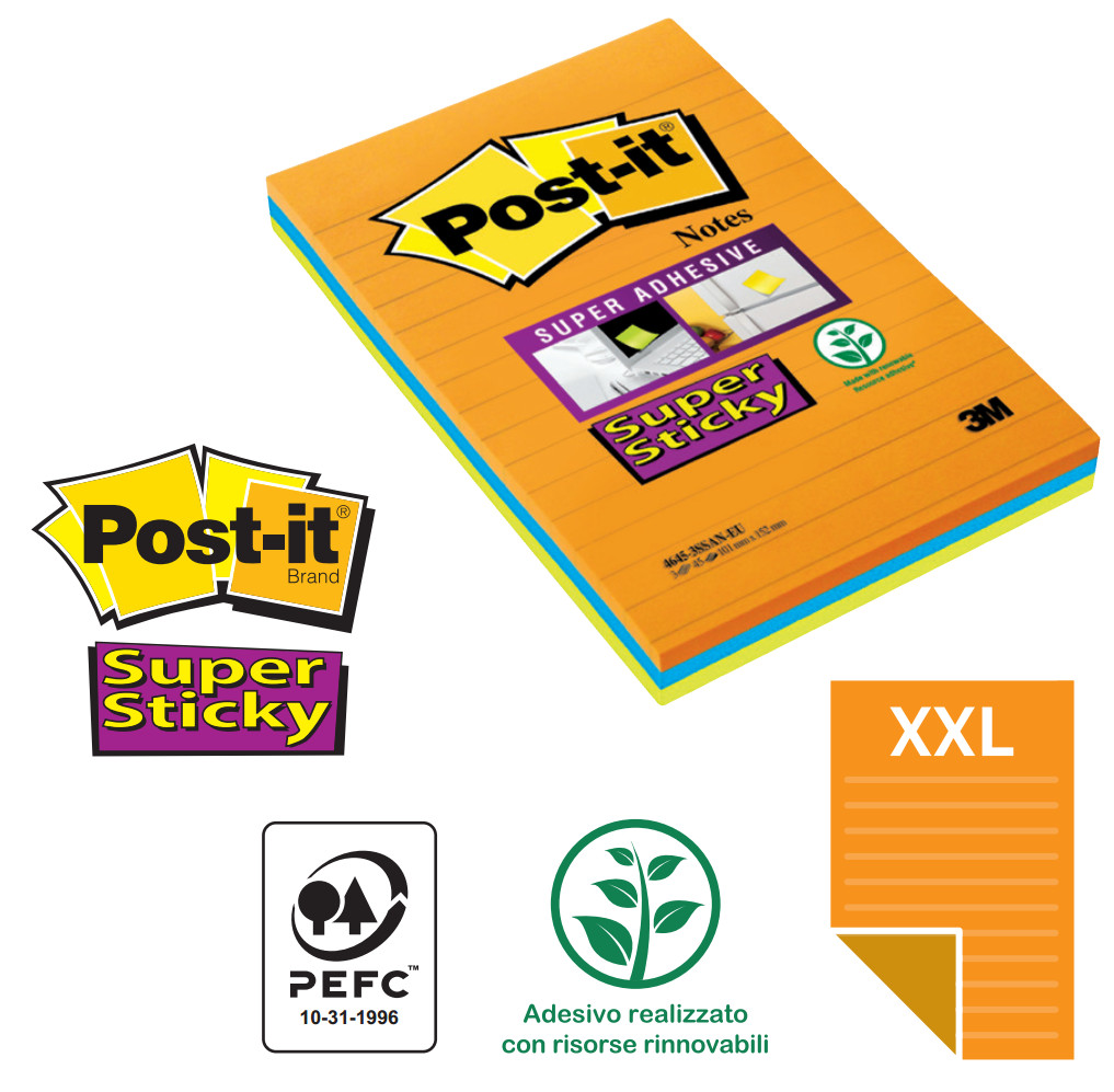 POST-IT® SUPER STICKY GRANDI FORMATI  - Augusto Berni SPA