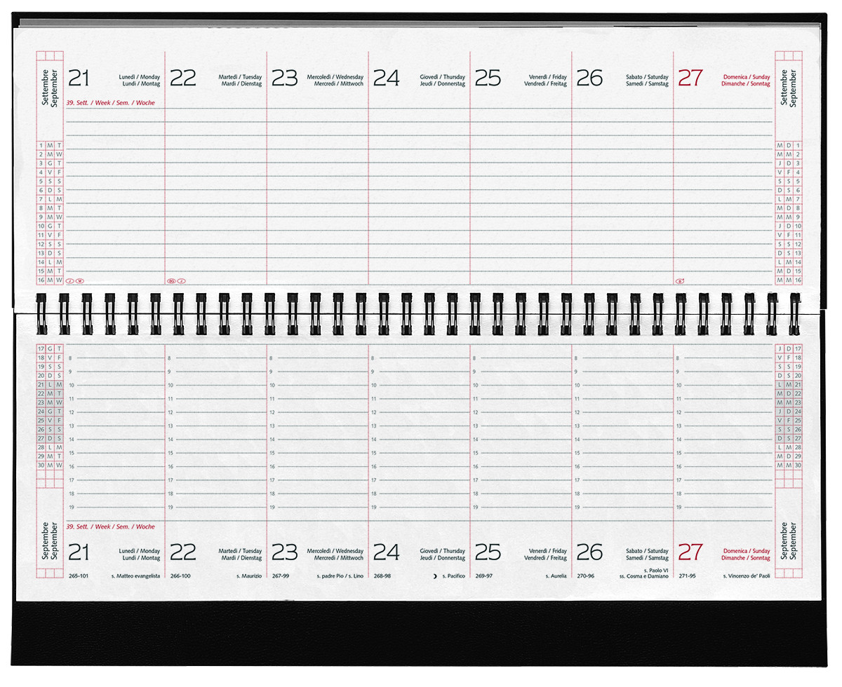 Augusto Berni SPA AGENDA PLANNING SETTIMANALE SPIRALATA 230 MADRID