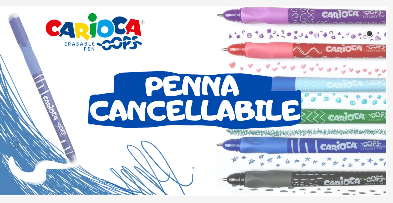 Penna Cancellabile OOPS Blù By Carioca