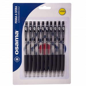 Penne Nere Con Inchiostro Gel OBG, Set 10 Pezzi, Penna Gel Superscorrevole