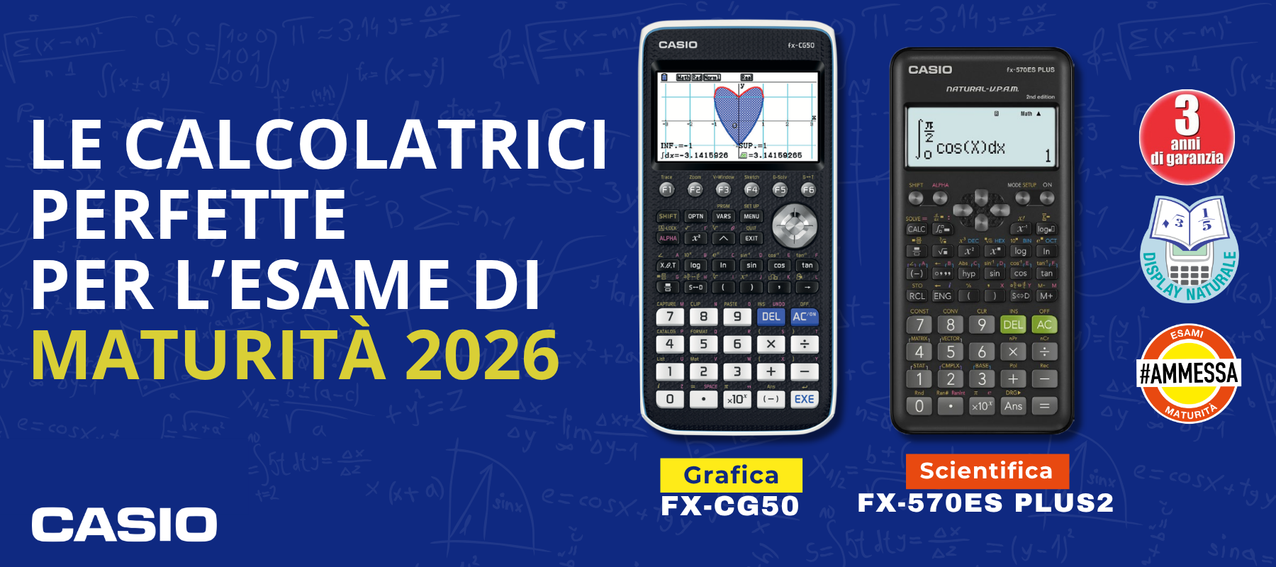 CALCOLATRICI CASIO GRAFICHE